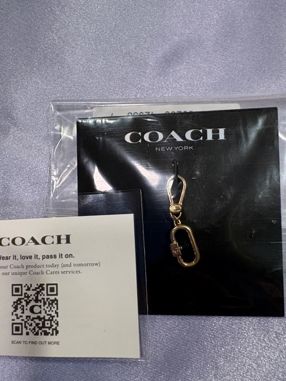 NWT Coach Gold-tone Key Clip Carabiner Charm